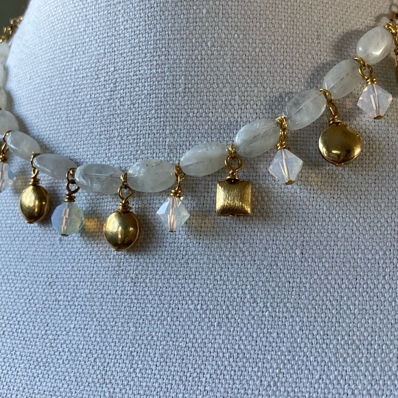 New Rainbow Moonstones Swarovski Crystals & Sterling Silver Vermeil Bead… - Picture 4 of 4